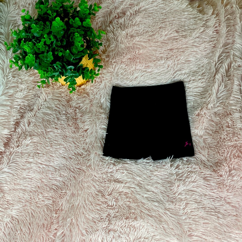 Future star little girl xs black gymnastics spandex shorts semi used